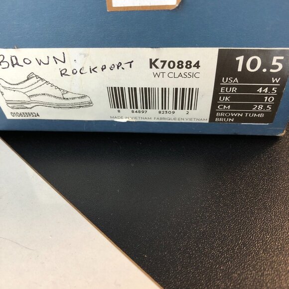 Rockport Men's Brown World Tour Classic Leather Sneakers size 10.5 - Picture 13 of 14